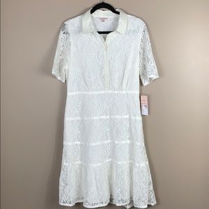 NWT Nanette Lenore white lace dress sz 10